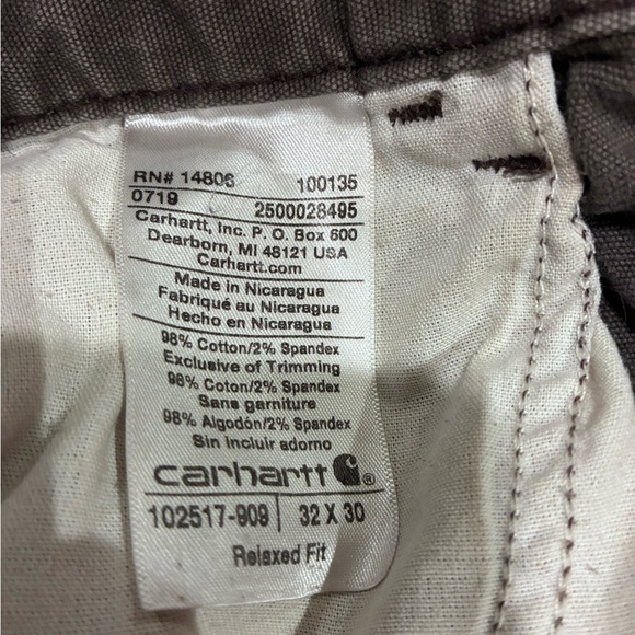 Carhartt Men’s Relaxed Fit Canvas Dungaree Workforce, Size 32x30 - Picture 4 of 16